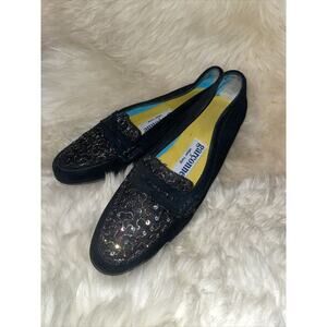 Garconne Black Suede Slip On‎ Shoes Women's Size EU39